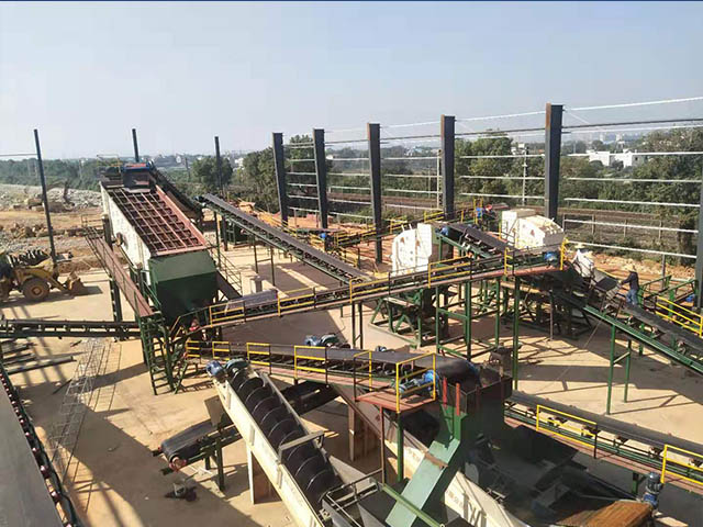 新型环保30万方建筑垃圾再生利用处理设备在河南信阳投产成功
