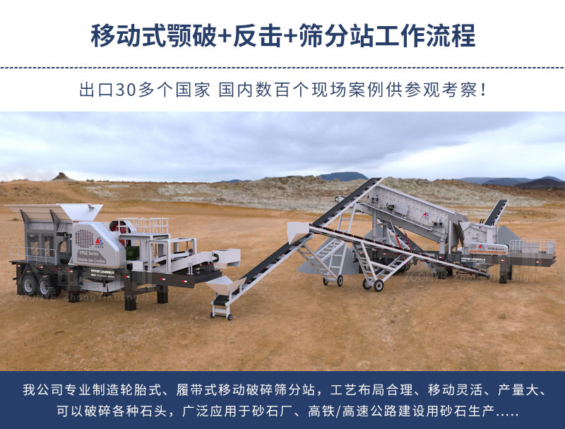中意移动式破碎站流程